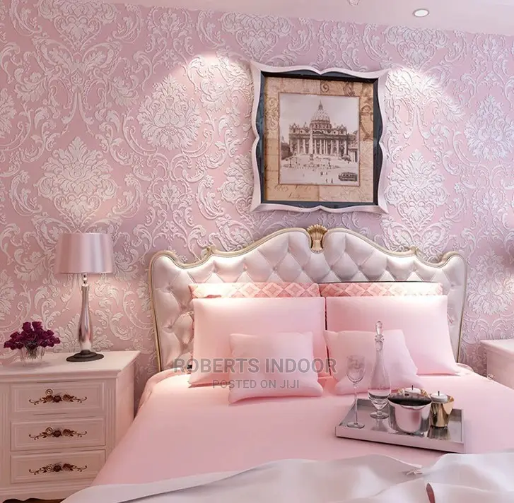 Pink Damask Wallpaper