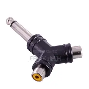 1/4 6.5 Mm 6.35 Mm Mono Male AV Audio Plug to RCA Female Aud