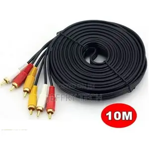10 Meter 3 RCA to 3 RCA Cable | RCA 3x Male to Male Stereo A