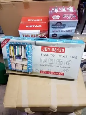 3-column Portable Metallic Wardrobe