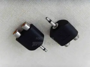 3.5mm Mono Jack Plug to 2 X RCA Female Adapter