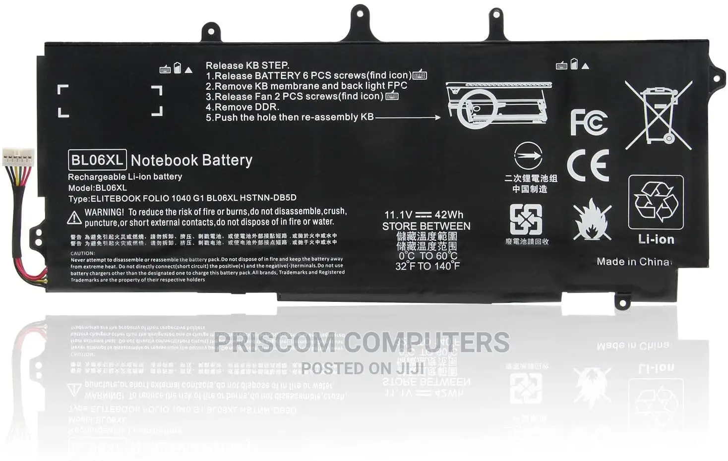 HP Folio 1040 G1 G2 Bl06xl Battery