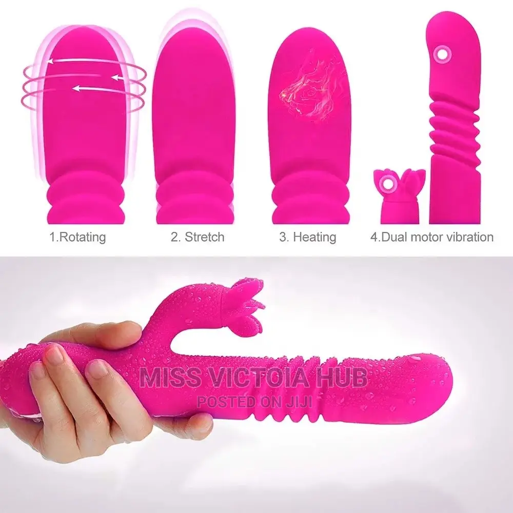Best Heating Rotating Clitoris G-Spot Telescopic Vibrator