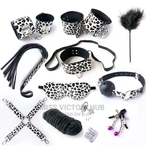 10 Pcs SM Restraint Leopard Bondage Kit