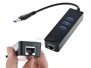 3 Ports Superspeed USB 3 Hub With Network Port | Windows 11