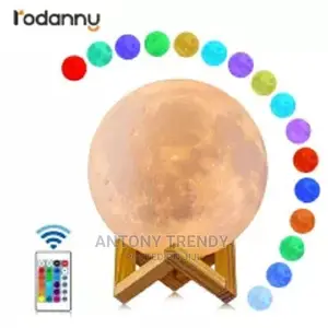 Colors Moon Lamp USB Rechargeable Touch Change Remote 3D.