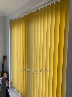 Yellow Vertical Office Window Blinds