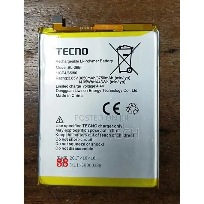 Tecno Camon X Battery Silver