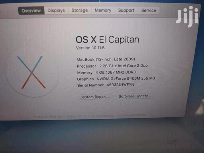 Laptop Apple MacBook 4GB Intel Core 2 Duo HDD 320GB