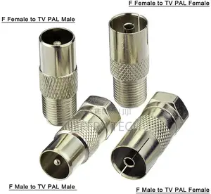 F Female/Male to TV Pal Male/Female RF Coaxial Adapter Conne