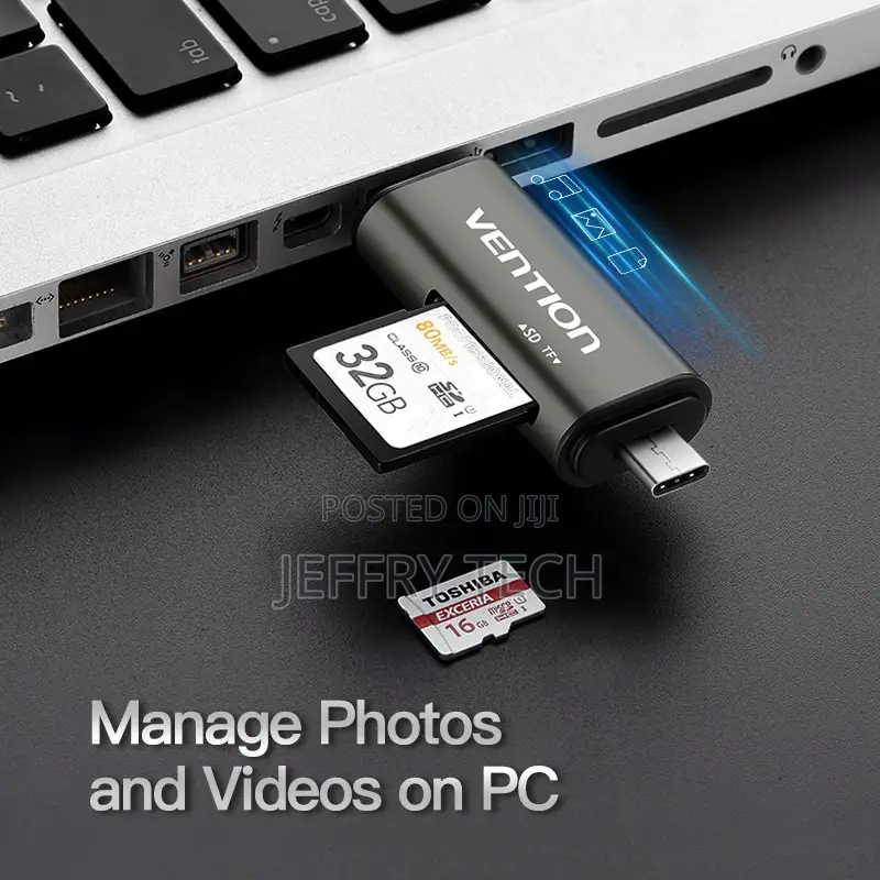 Vention Usb 3.0 + Type C + Micro Usb Multi Card Reader