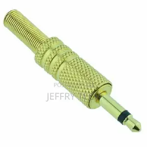 3.5mm Jack Mono Gold Audio Jack Plug Connector Adapter