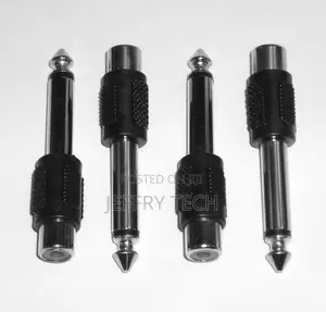 4 Pack RCA Female to 1/4" 6.35mm Male Mono Audio Adapters Co