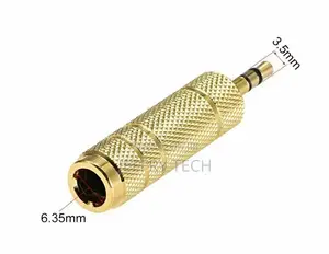 3.5mm Male to 6.35mm Female Stereo Audio Jack Plug Converter