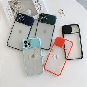 Clear Case for iPhone 13 12 Pro Max Slide Camera Lens Protec