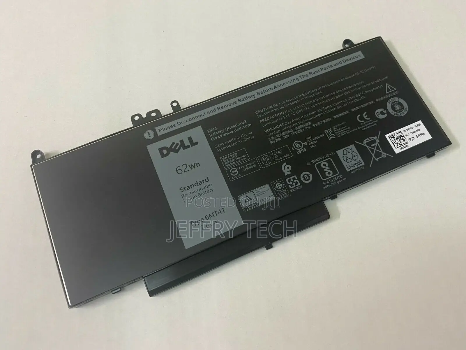 Dell Latitude E5250 E5270 E5450 E5470 E5570 62wh Battery Chw