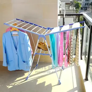 Elegant Blue Drying Clothing Rack