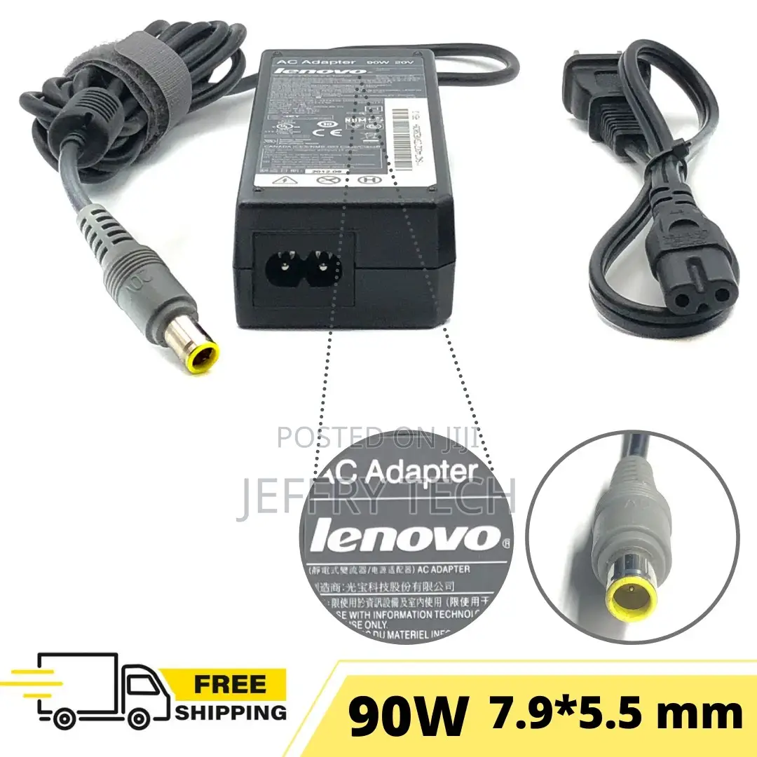 90W Lenovo OEM Adapter Charger - Thinkpad Laptop Edge E50 E5