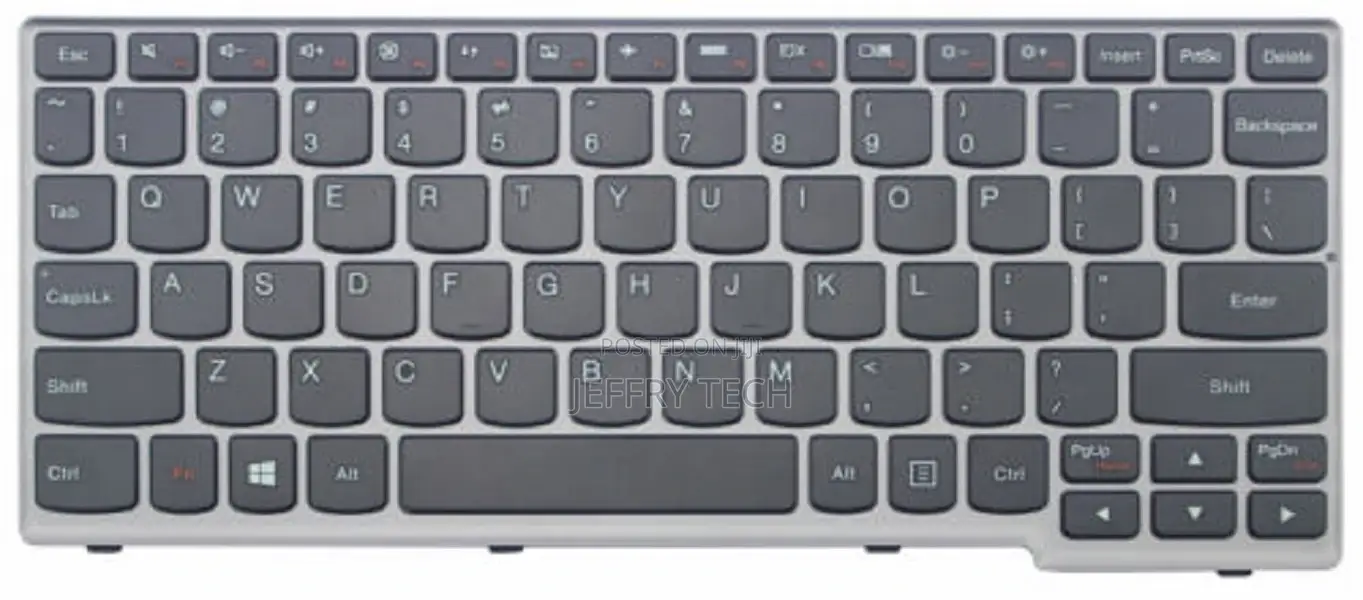 Black US Keyboard Silver Frame for Lenovo Ideapad S210 Touch