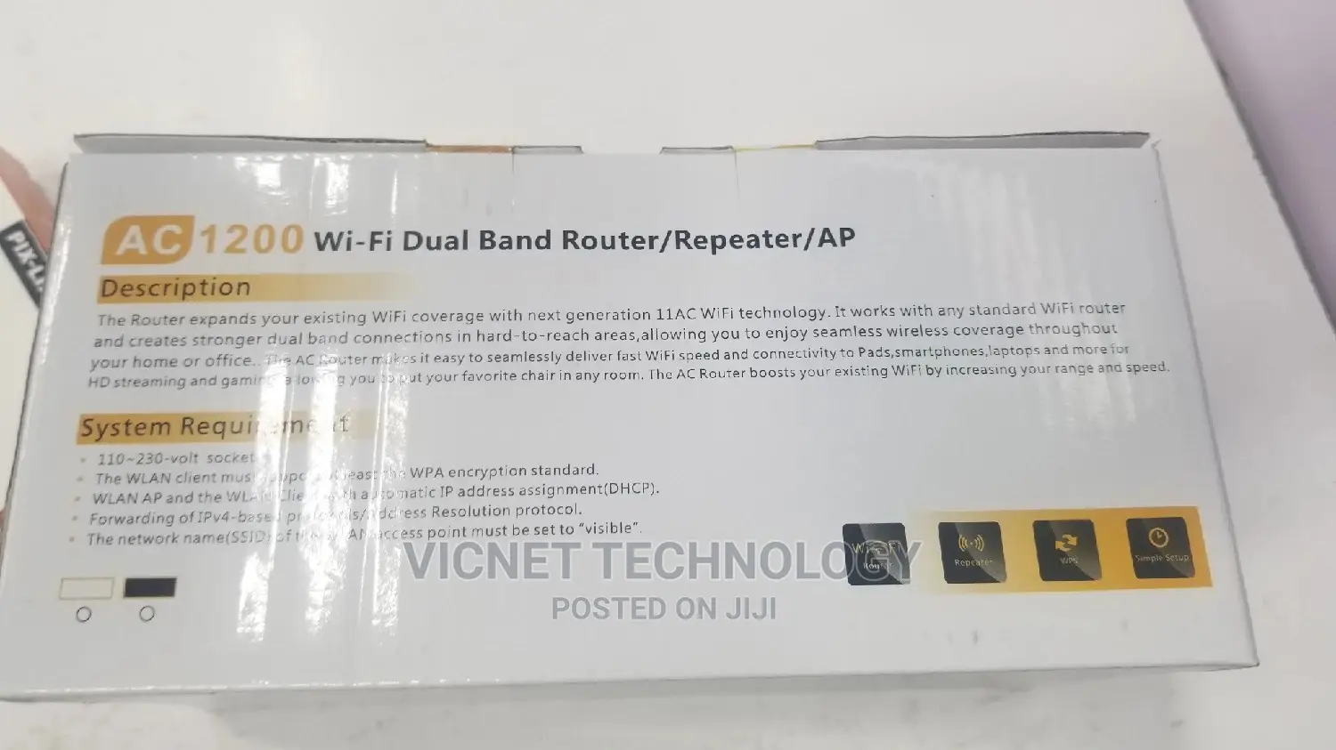 Pix-Link AC 1200 Dual Band Router Wireless Wifi Repeater