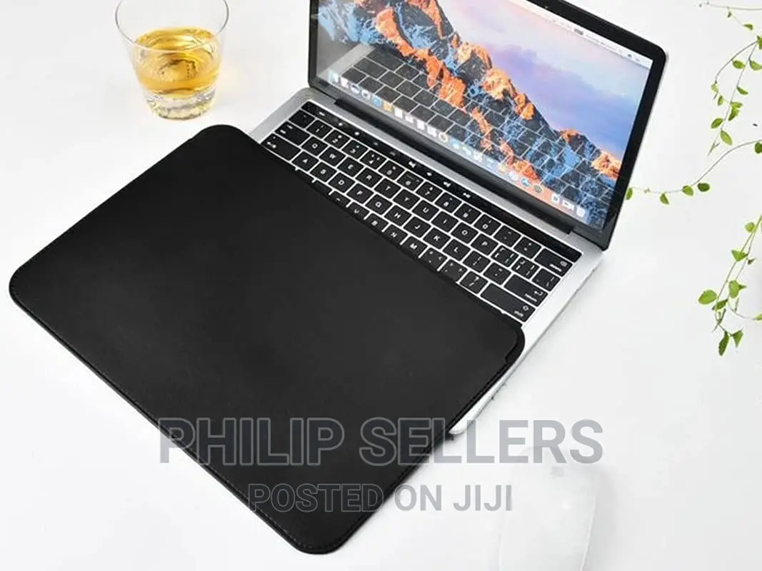 PU Leather Laptop Sleeve Bag for Macbook Pro 13.3-Inch - Bla