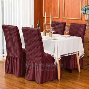 Maroon Dining Elastic Sofa Cover