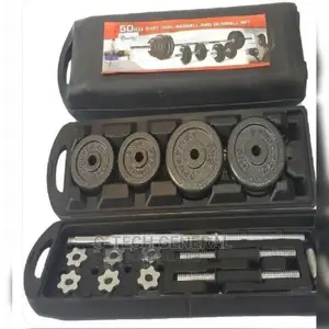 Generic 50kg York Chrome Barbell and Dumbbell Set