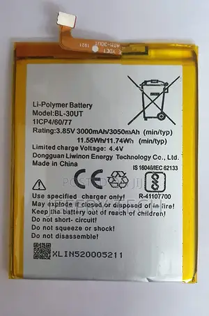 Mobile Battery for Tecno I3 Pro BL-30UT 3000 Mah
