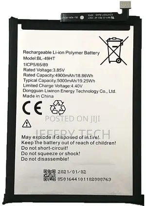 BL49HT BL-49HT Battery Compatible With Tecno Spark 6