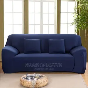 Blue Elastic Elegant Sofa Cover