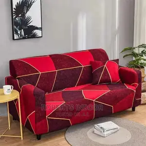 Printed Red Elegant Sofa Cover