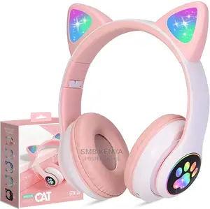 Wireless Headphones Cat Ear Led Light Up Bluetooth