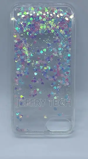 iPhone 7 Case Bling Shiny Sparkle Glitter Hearts Soft Skin W