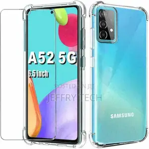 Samsung Galaxy A52s 5G Clear Gel Case Cover+Tempered Glass S