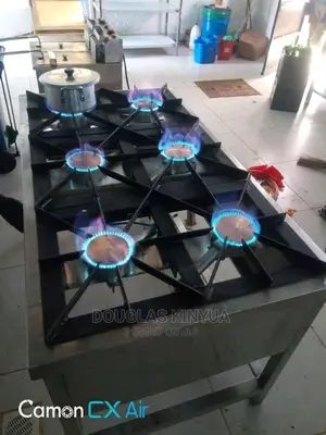 Gas Cooker Stainless Steel Six Burners High Pressure