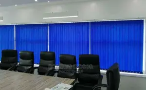 Blue Vertical Office Blinds