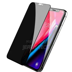 iPhone Xs Max 6.5 Privacy Full Curved Clear Temper Glass Pho