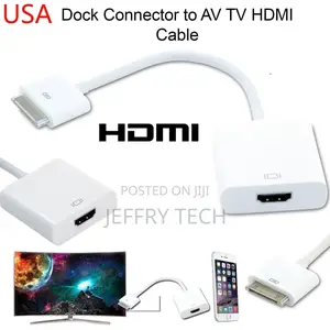 30 Pin Dock Connector to HDMI TV Adapter 1080P Cable Lead Fo