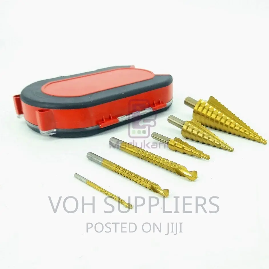 Strong 6pcs HSS Step Drill Bit Set 4-12mm, 4-20mm, 4-32mm