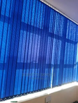 Blue Vertical Window Blinds