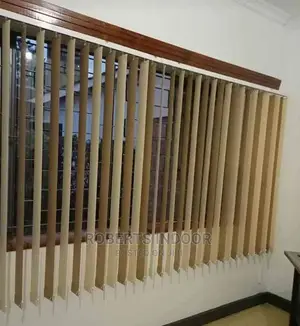 Beige Vertical Window Blinds