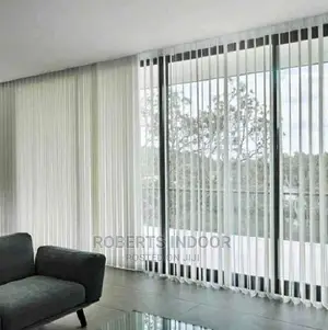White Vertical Balcony Window Blinds