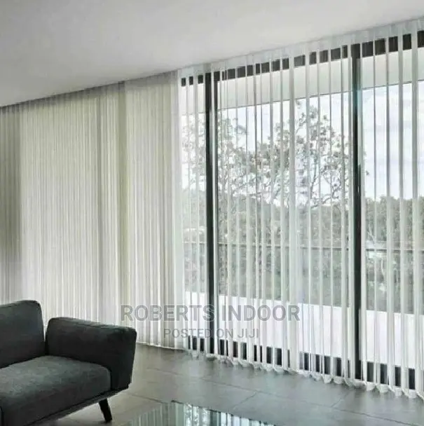 White Vertical Balcony Window Blinds