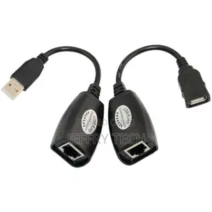 150FT USB 2.0 Male to Female Cat 5e 6e RJ45 LAN Extender Ext