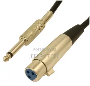 6ft XLR 3P Female To 1/4inch TS MONO Male Microphone Cable