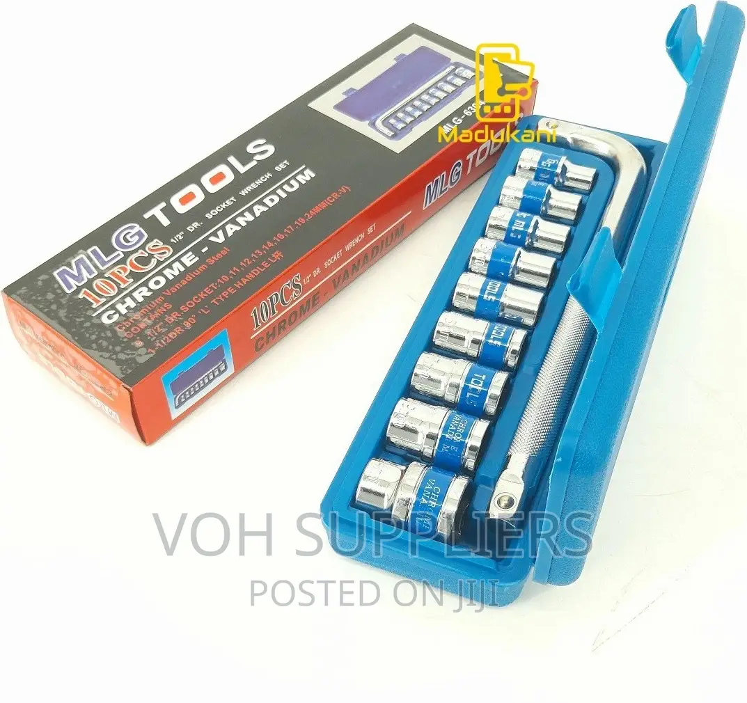 NEW MLG 10PCS 0.5 Half Inch Dr Socket Wrench Box Spanner Set