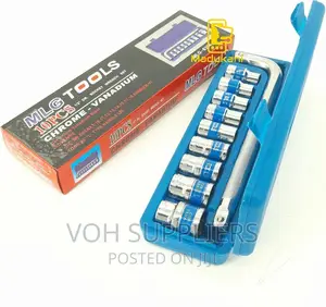 NEW MLG 10PCS 0.5 Half Inch Dr Socket Wrench Box Spanner Set