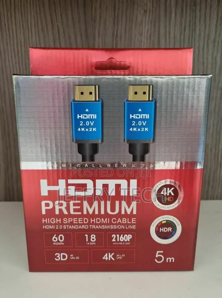 5M Premium HDMI V2.0 Cable 3D Ultra 4K Ethernet