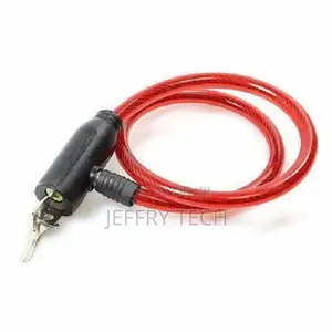 Bicycle Cable Lock 2 Keys Security Safety Anti Theft Color R