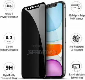 Privacy Glass Screen Protector for iPhone X XS Max XR 11 Pro